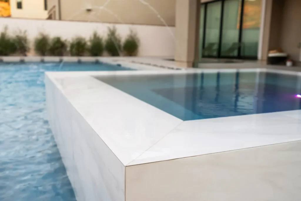 Before and after swimming pool remodeling in Orange County CA